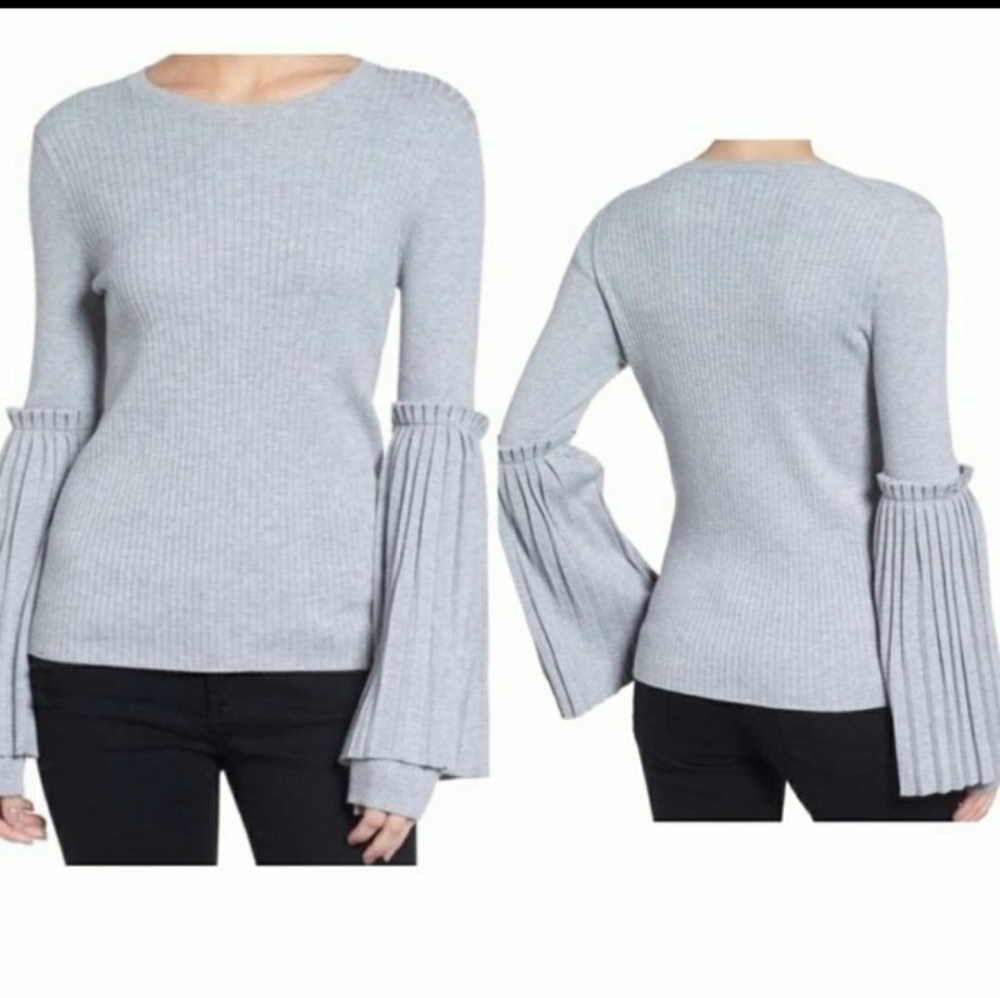 🧡𝅺CHELSEA28 Ribbed Bell Sleeve Top